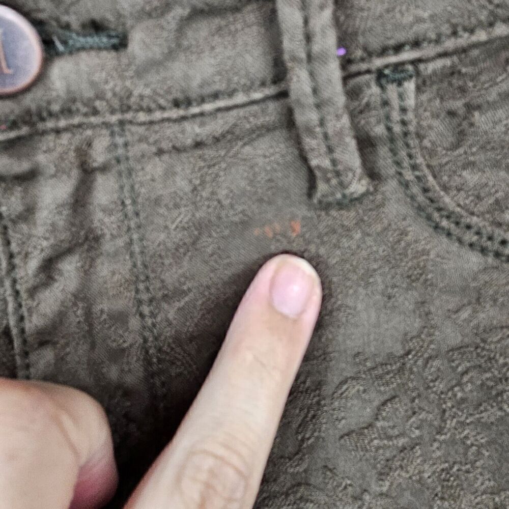 Pilcro and the Letterpress Serif Pants Skinny Straight Leg Textured Womens Sz 28 - Picture 5 of 6